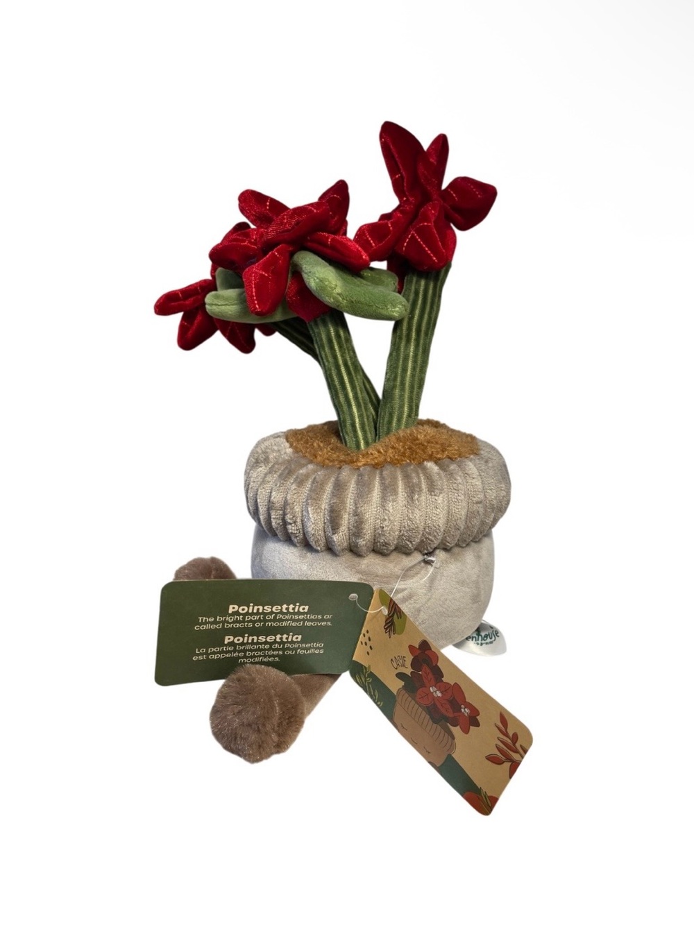 Greenhouse by Russ 12-Inch Tan Pot Poinsettia/Casie - NWT **